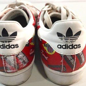Adidas Originals x NIGO - Red Superstar NIGO Allover Print - Men's US Size 8